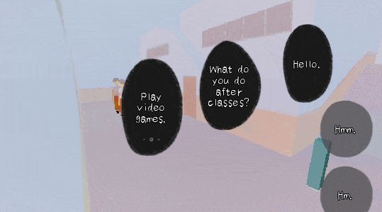 Showing off inverted dialogue bubbles.