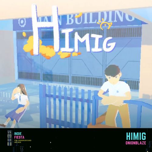 Himig promotional image for Indie Fiesta at ESGS; Two school kids in front of a school building.